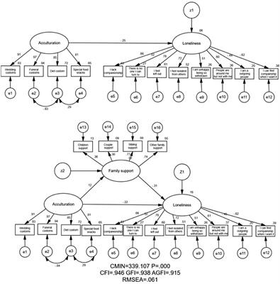 Mediating effect of family support on the relationship between acculturation and loneliness among the migrant elderly following children in Jinan, China